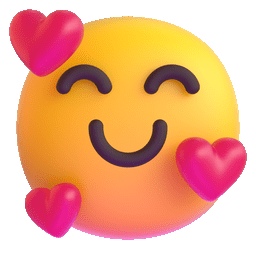 Smiling face with hearts emoji
